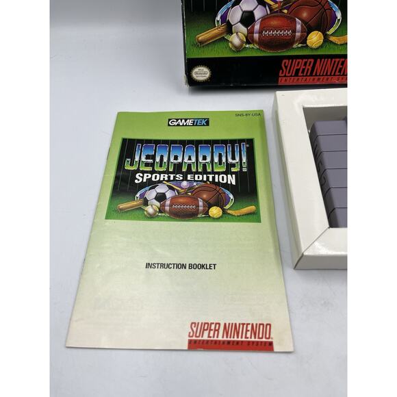 Jeopardy Sports Edition (SNES) Super Nintendo Complete In Box GameTek 1994 - Picture 6 of 15